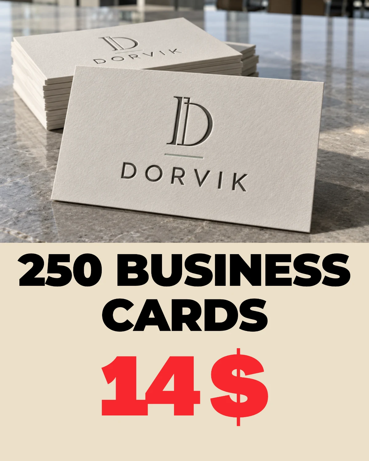 250 business cards 14$