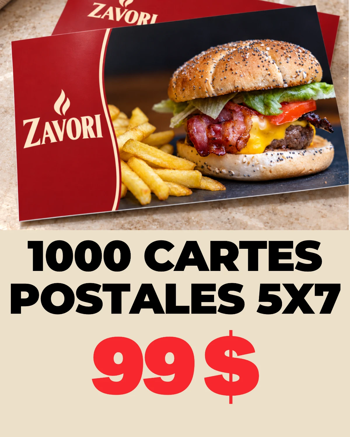 1000 cartes postales 5x7